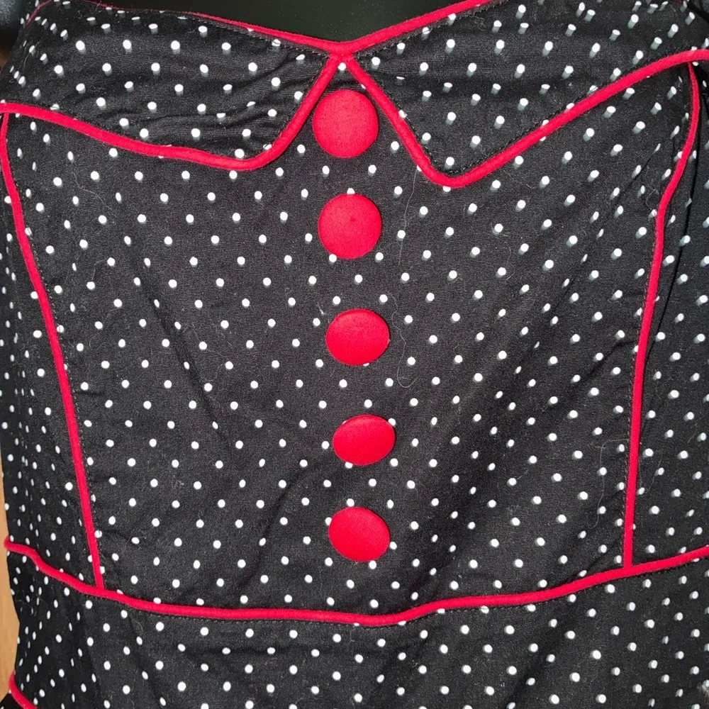 Hell Bunny Polka Dot Halter Swing Dress